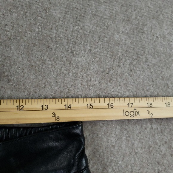 Soft Surroundings Pants Womens PM Black Faux Leather Cropped Wide Leg Pull On - Picture 7 of 15